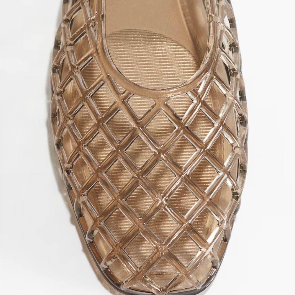 H&M Tan Woven Ballet Jelly Flats - Picture 3 of 4
